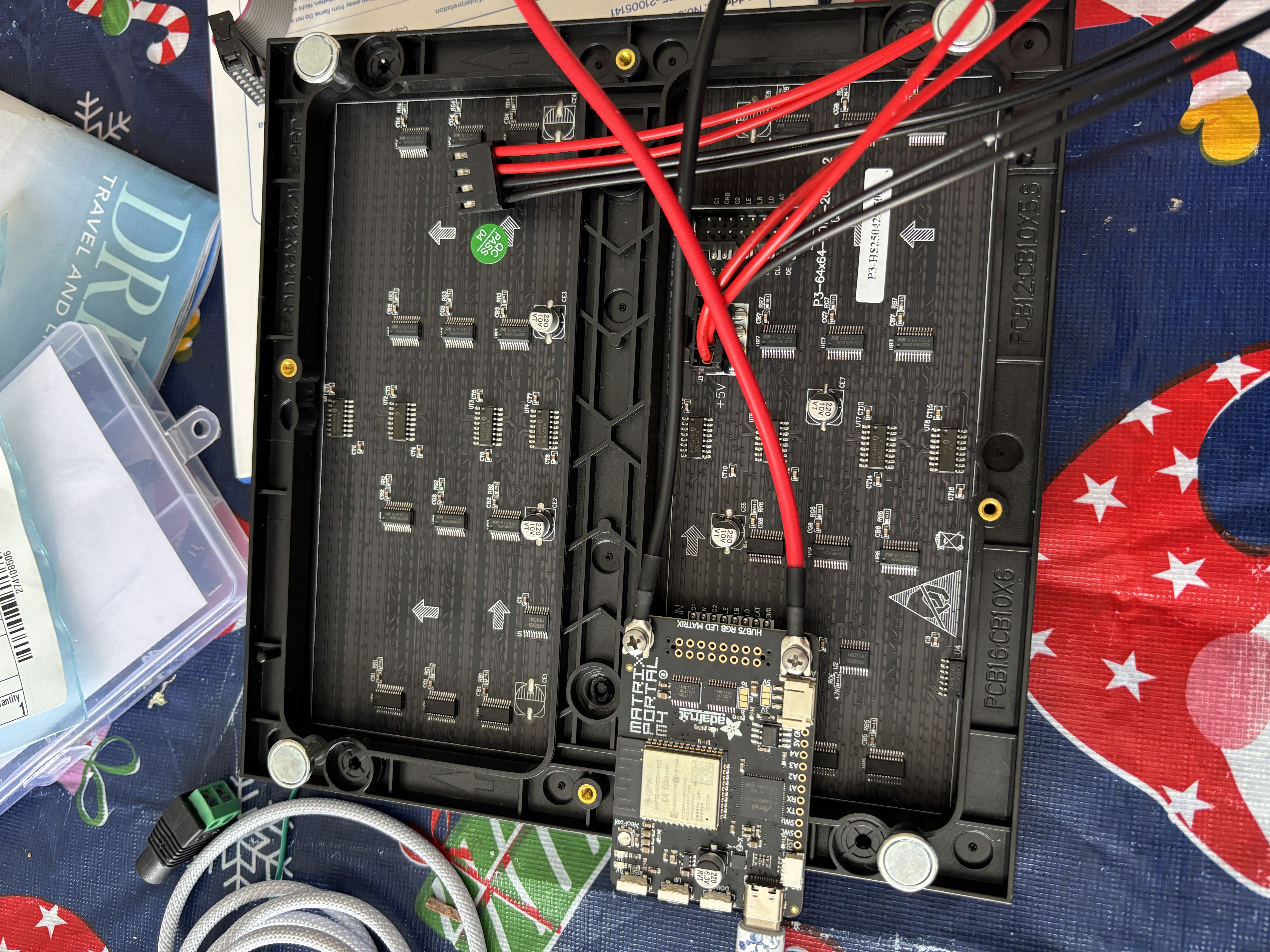 I tried connecting my main power wires to my maxtrix portal board but found out later it was not supplying enough energy <a href='https://www.youtube.com/embed/tgbNymZ7vqY' target='_blank'><p>Project Video Link</p></a>